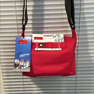 Vibrant GOLLA BAGS peach red Crossbody Bag Modern Design camera bag